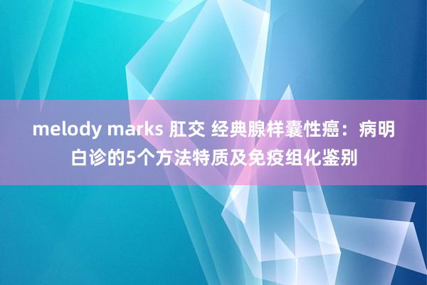 melody marks 肛交 经典腺样囊性癌：病明白诊的5个方法特质及免疫组化鉴别